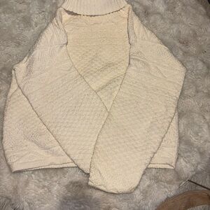 Elegant Cream Turtleneck Sweater